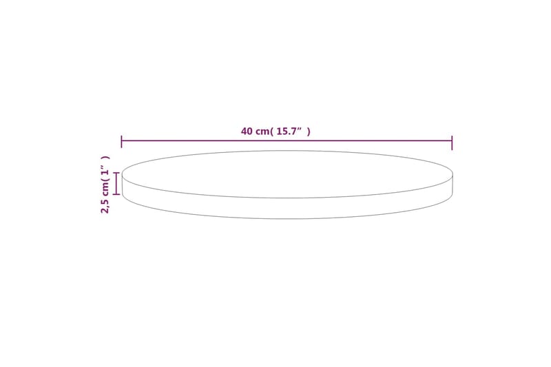 Bordplate hvit 40x2,5 cm heltre furu - Hvit - Møbler - Bord - Bordtilbehør - Ileggsplate