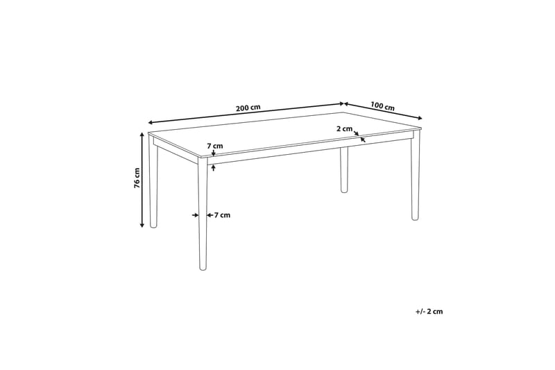 Garner Spisebord 100 cm Rektangulært - Lyst tre - Møbler - Bord - Spisebord & kjøkkenbord