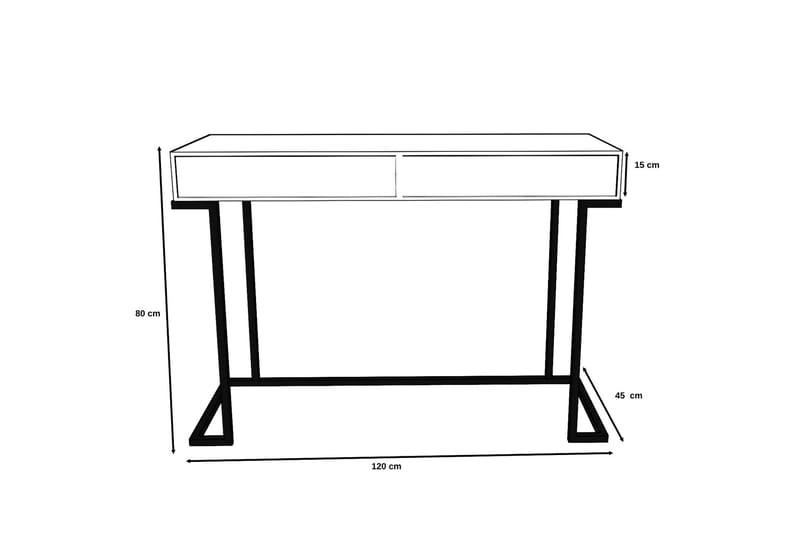 Ghimre Sminkebord 120x45 cm - Antrasitt/Svart - Møbler - Bord - Sminkebord & toalettbord