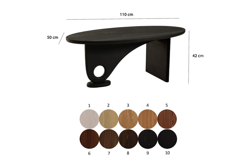 Gregg Sofabord 110 cm - Antrasitt - Møbler - Bord - Sofabord & salongbord