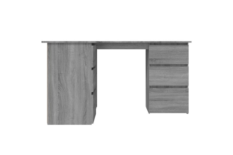 beBasic Hjørnepult grå sonoma 145x100x76 cm konstruert tre - GrÃ¥ - Skrivebord - Databord & PC bord