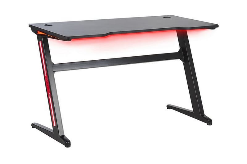 Spillebord Storden 120 cm med LED-belysning - Svart - Møbler - Bord - Kontorbord - Gamingbord