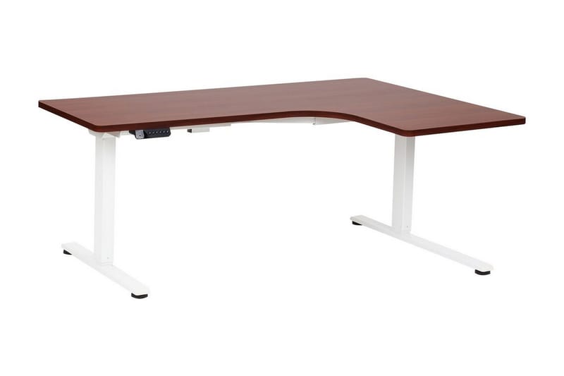 Bina Skrivebord 109x160 cm - Hvit/Mørkt tre - Møbler - Bord - Kontorbord - Skrivebord