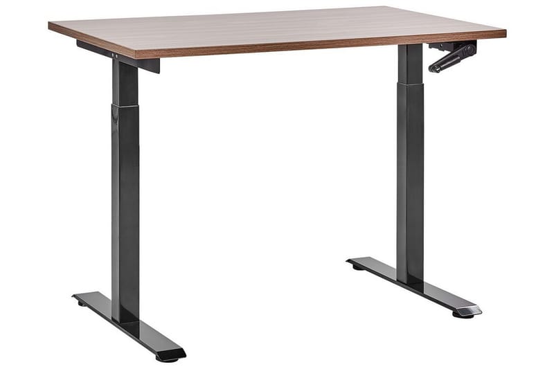 Bina Skrivebord 72x120 cm - Mørkt tre/Svart - Møbler - Bord - Kontorbord - Skrivebord