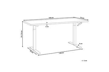 Bina Skrivebord 72x160 cm - Svart - Møbler - Bord - Kontorbord - Skrivebord