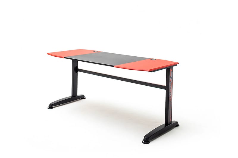 Databord Fother 160 cm - Rød/Svart - Skrivebord - Databord & PC bord
