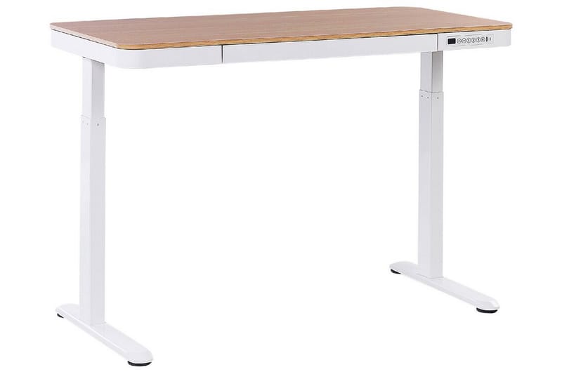 Farhan Skrivebord 60x120 cm - Hvit/Lyst tre - Møbler - Bord - Kontorbord - Skrivebord