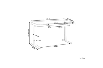 Farhan Skrivebord 60x120 cm - Hvit/Lyst tre - Møbler - Bord - Kontorbord - Skrivebord