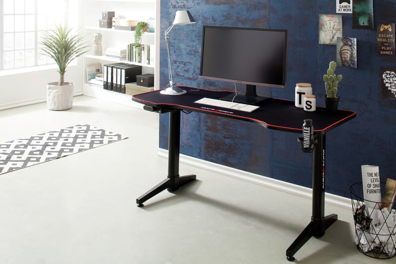 Gaming Skrivebord Ingleby 4 Hev - og Senkbart 140 cm - Svart - Møbler - Bord - Kontorbord - Skrivebord