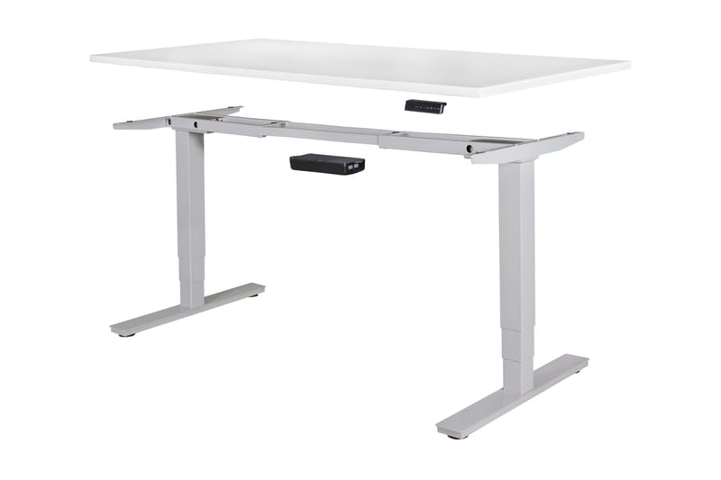 Hev- og Senkbar Skrivebord Lyngs 182 cm - Sølv - Møbler - Bord - Kontorbord - Skrivebord