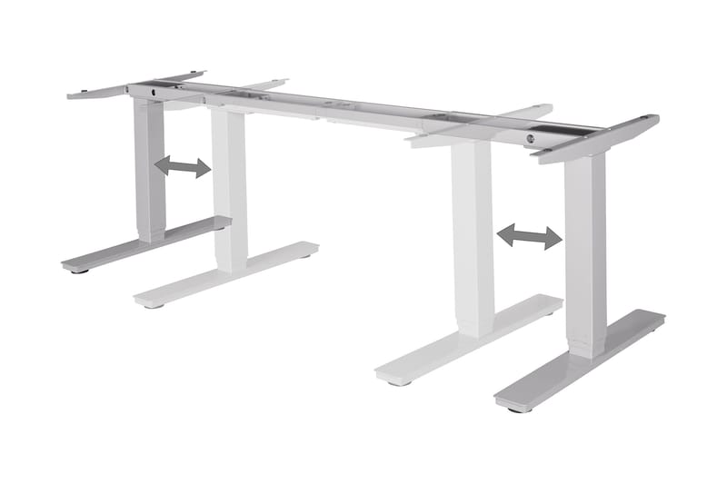 Hev- og Senkbar Skrivebord Lyngs 182 cm - Sølv - Møbler - Bord - Kontorbord - Skrivebord