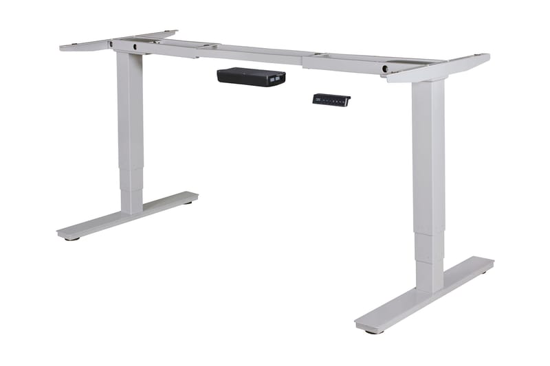 Hev- og Senkbar Skrivebord Lyngs 182 cm - Sølv - Møbler - Bord - Kontorbord - Skrivebord