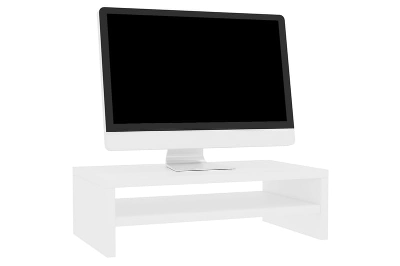 Skjermstativ hvit 42x24x13 cm sponplate - Hvit - Skrivebord - Databord & PC bord