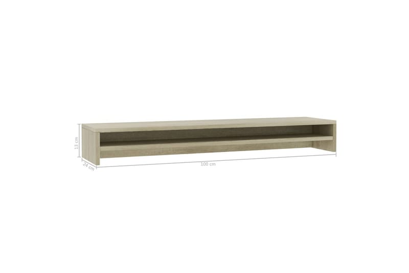 Skjermstativ sonoma eik 100x24x13 cm sponplate - Møbler - Bord - Kontorbord - Skrivebord