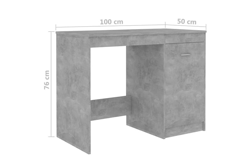 Skrivebord betonggrå 140x50x76 cm sponplate - Møbler - Bord - Kontorbord - Skrivebord