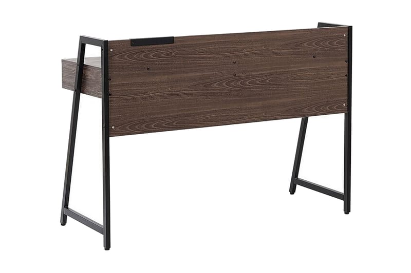 Skrivebord Deitrich 120 cm med Oppbevaring - Mørke Natur - Møbler - Bord - Kontorbord - Skrivebord