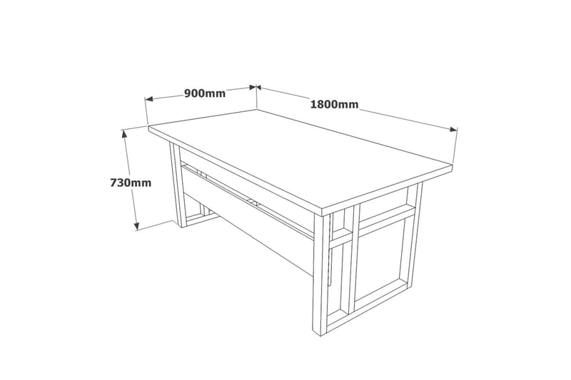 Skrivebord Dewat 180 cm - Møbler - Bord - Kontorbord - Skrivebord