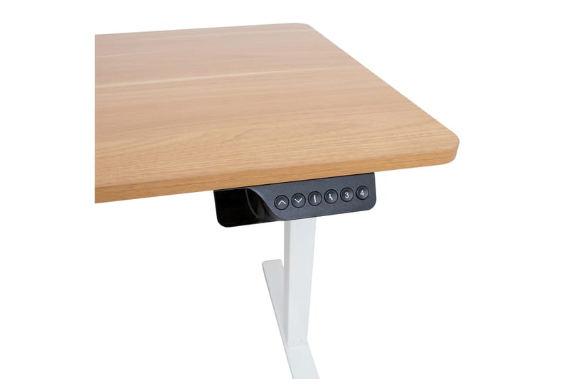 Skrivebord Ergo med 1 motor 120x60 cm Hvit/Eik - Møbler - Bord - Kontorbord - Skrivebord