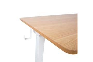 Skrivebord Ergo med 1 motor 120x60 cm Hvit/Eik - Møbler - Bord - Kontorbord - Skrivebord