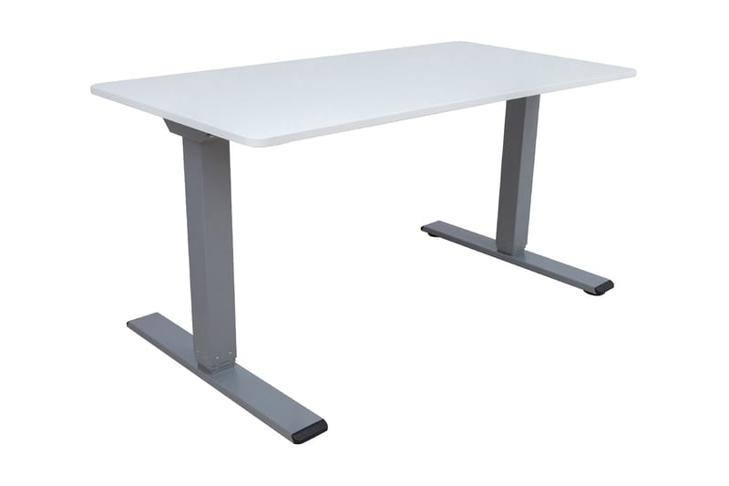 Skrivebord Ergo Optimal med 2 motor 140x80 cm Gråhvit/Grå - Møbler - Bord - Kontorbord - Skrivebord