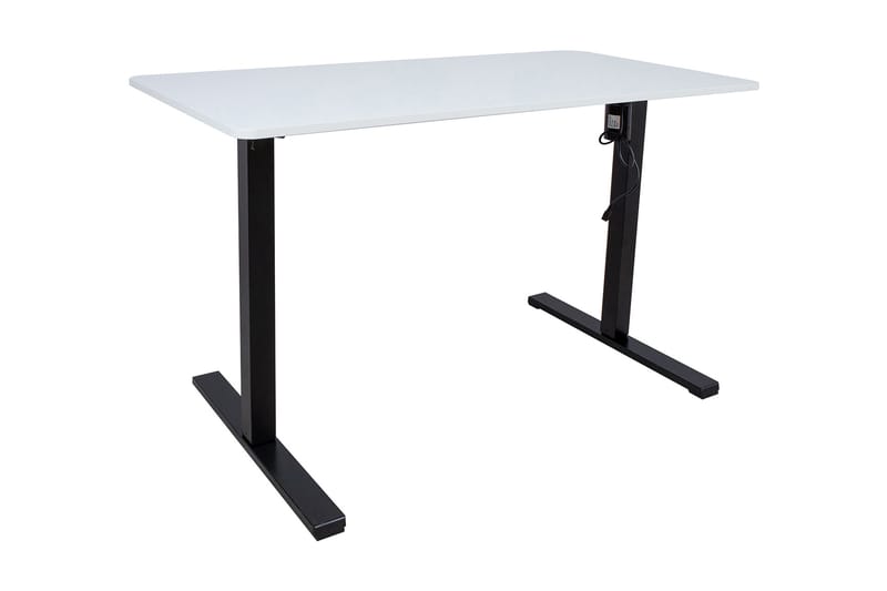 Skrivebord Ergo Optimal med motor 120x60 cm Hvit - Møbler - Bord - Kontorbord - Skrivebord