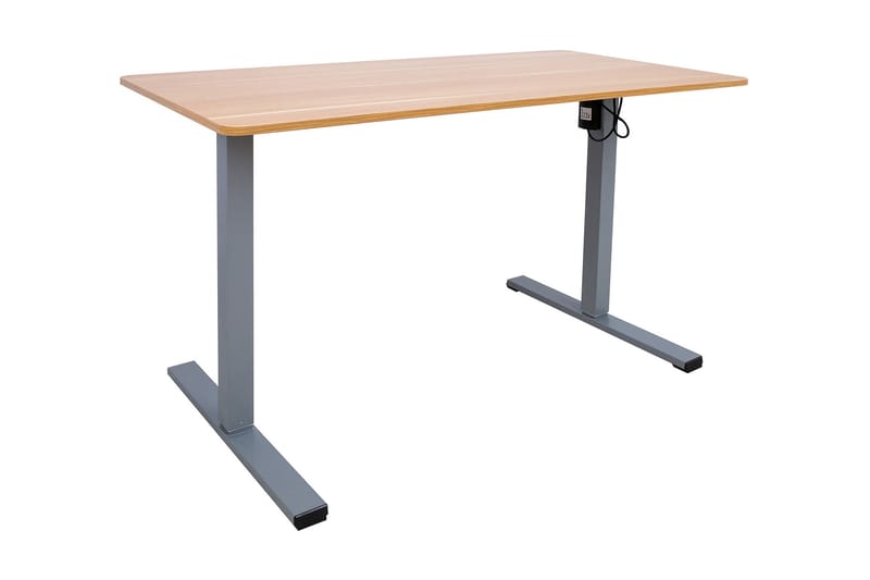 Skrivebord Ergo Optimal med motor 120x60 cm Tre/Grå - Møbler - Bord - Kontorbord - Skrivebord