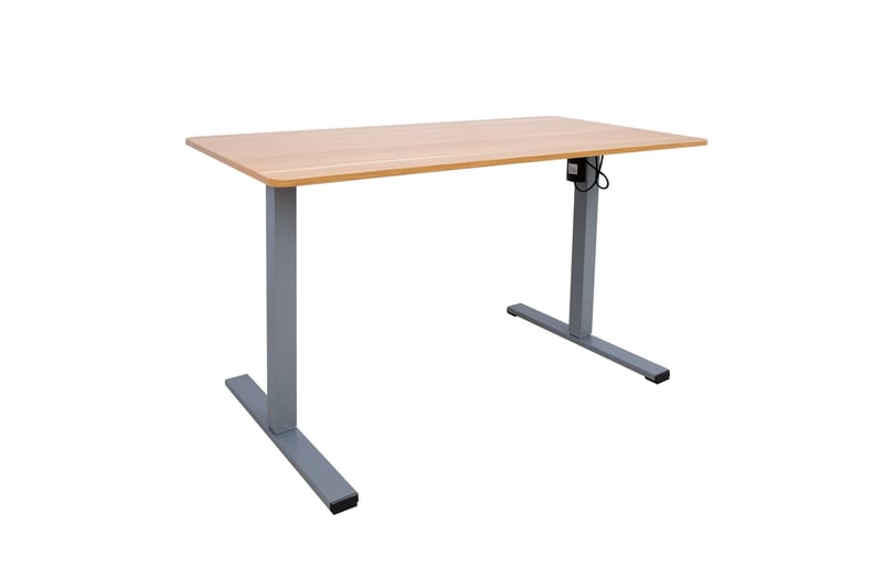 Skrivebord Ergo Optimal med motor 120x60 cm Tre/Grå - Møbler - Bord - Kontorbord - Skrivebord