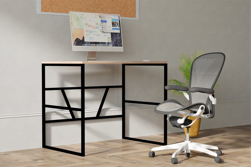 Skrivebord Foote 90 cm - Natur - Møbler - Bord - Kontorbord - Skrivebord