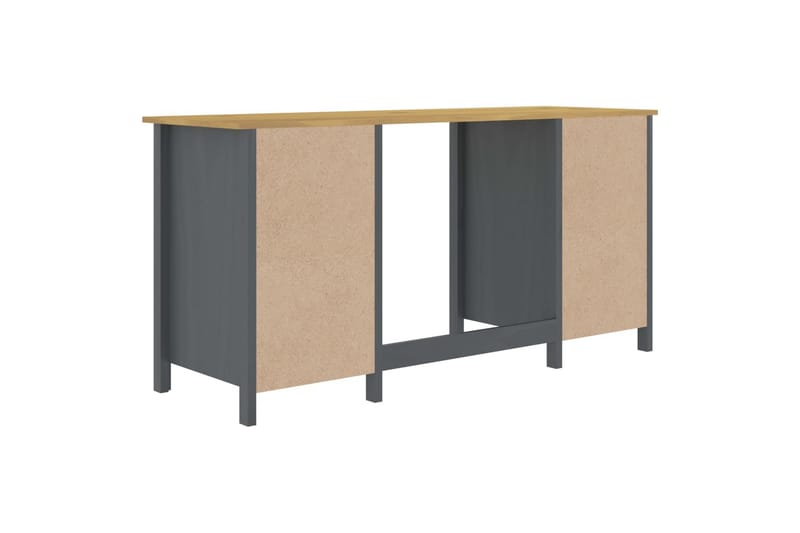 Skrivebord Hill Range grå 150x50x74 cm heltre furu - Møbler - Bord - Kontorbord - Skrivebord