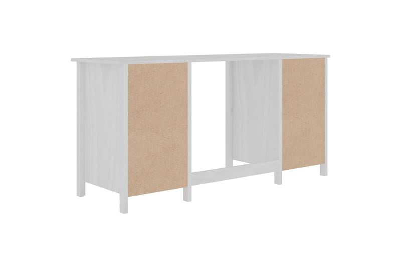 Skrivebord Hill Range hvit 150x50x74 cm heltre furu - Møbler - Bord - Kontorbord - Skrivebord