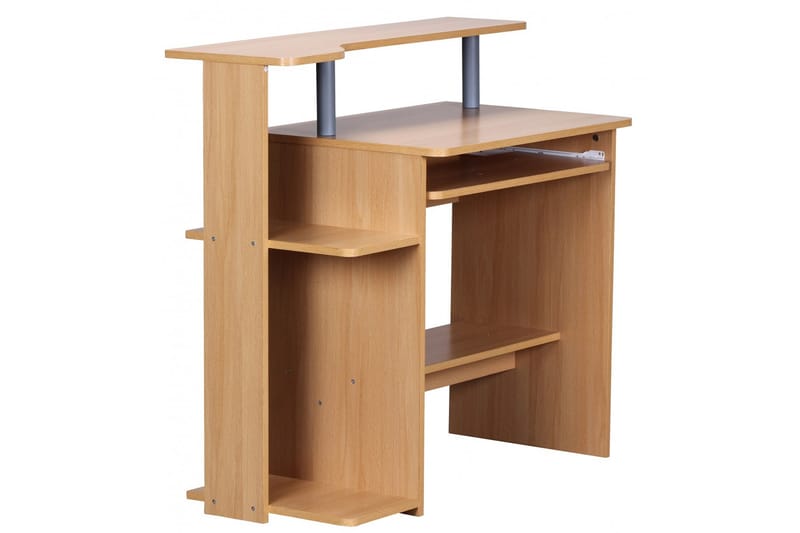 Skrivebord Kolstrup 94 cm med Oppbevaring Hyller - Natur - Møbler - Bord - Kontorbord - Skrivebord