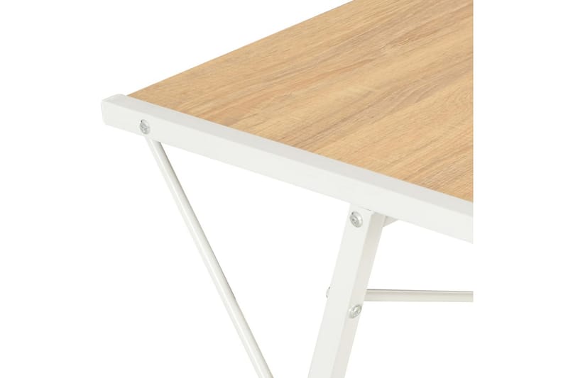 Skrivebord med hylle hvit og eik 116x50x93 cm - Hvit - Møbler - Bord - Kontorbord - Skrivebord