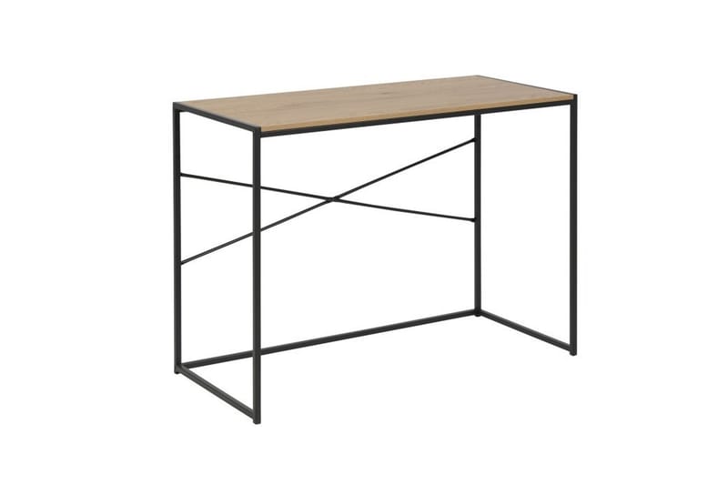 Skrivebord Seaford 100x45x75 cm Eik/Svart - Møbler - Bord - Kontorbord - Skrivebord