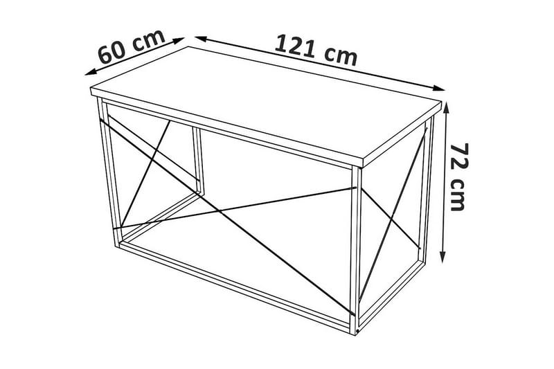 Skrivebord Tunisimo 121x72x121 cm - Hvit - Møbler - Bord - Kontorbord - Skrivebord