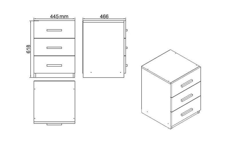 Skrivebord Wugao 140 cm med oppbevaring og fotskammel - Natur / Svart - Møbler - Bord - Kontorbord - Skrivebord