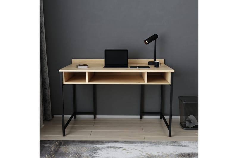 Skrivebord Yepan 60x74,8x120 cm med oppbevaring - Svart - Skrivebord - Databord & PC bord