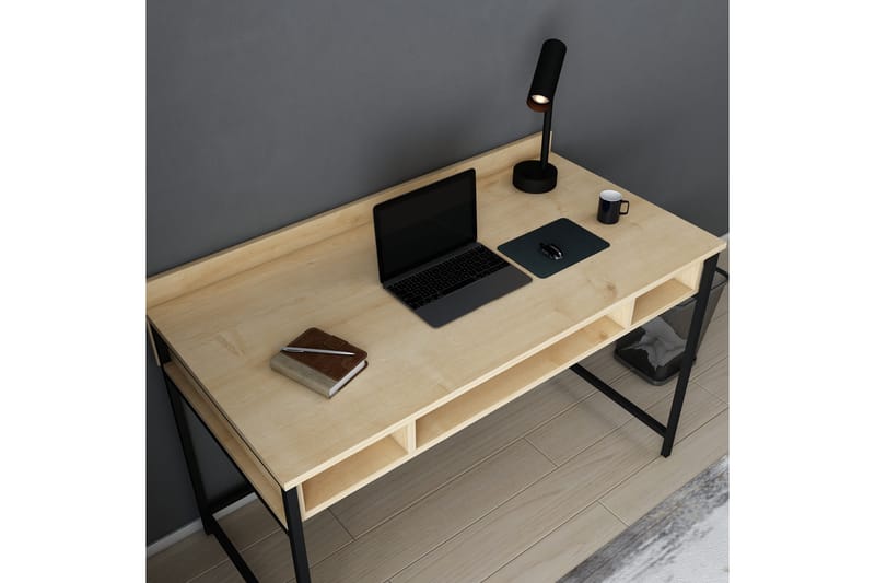 Skrivebord Yepan 60x74,8x120 cm med oppbevaring - Svart - Skrivebord - Databord & PC bord