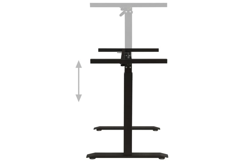 Understell til sitte-/ståbord manuell høydejustering svart - Svart - Møbler - Bord - Kontorbord - Skrivebord