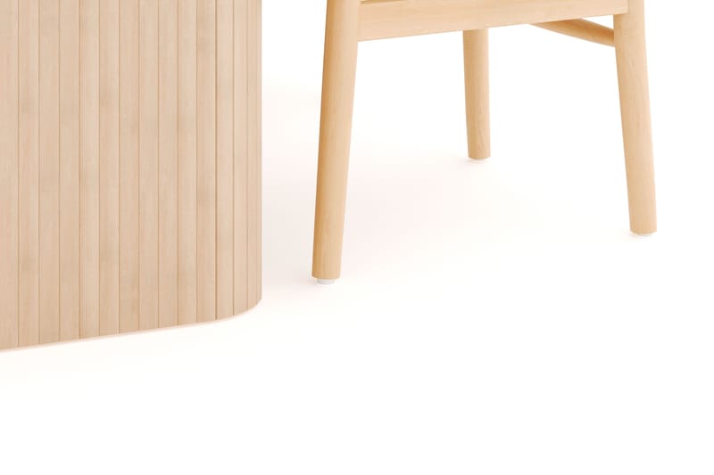 Kopparbo Spisegruppe 160-220 cm Forlengbar med 4 Dastoori Spisestoler - Whitewash - Møbler - Bord - Spisegruppe