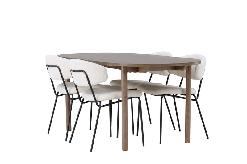 Matgruppe Chico 180 cm Oval med 4 Chico Stoler - Natur - Møbler - Bord - Spisegruppe