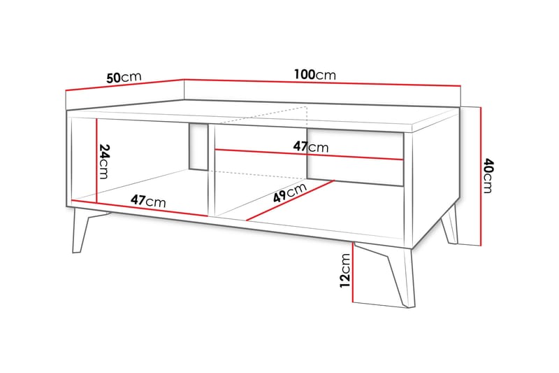 Royston Sofabord 100 cm - Beige - Møbler - Bord - Sofabord & salongbord