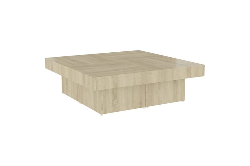 Salongbord sonoma eik 90x90x28 cm sponplate - Brun - Møbler - Bord - Sofabord & salongbord