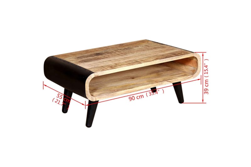 Kaffebord Mangotre 90x55x39 cm - Flerfarget - Møbler - Bord - Sofabord & salongbord