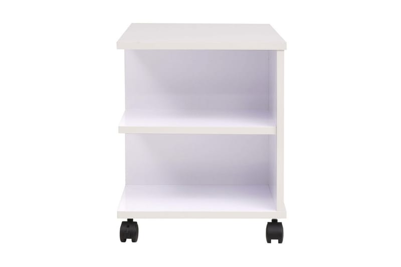 Rullende hylle 50x35x42 cm hvit - Hvit - Møbler - Bord - Sofabord & salongbord