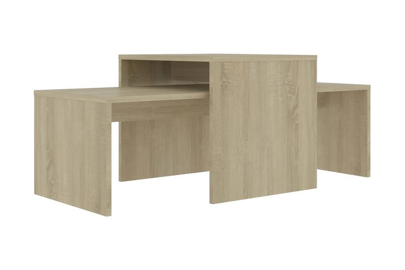 Salongbordsett sonoma eik 100x48x40 cm sponplate - Møbler - Bord - Sofabord & salongbord