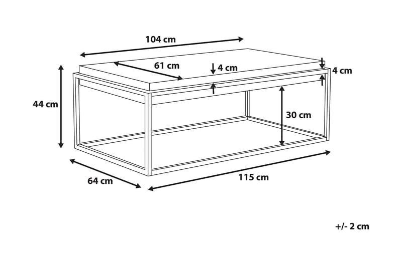 Sofabord Altos 64 cm - Grå - Sofabord & salongbord