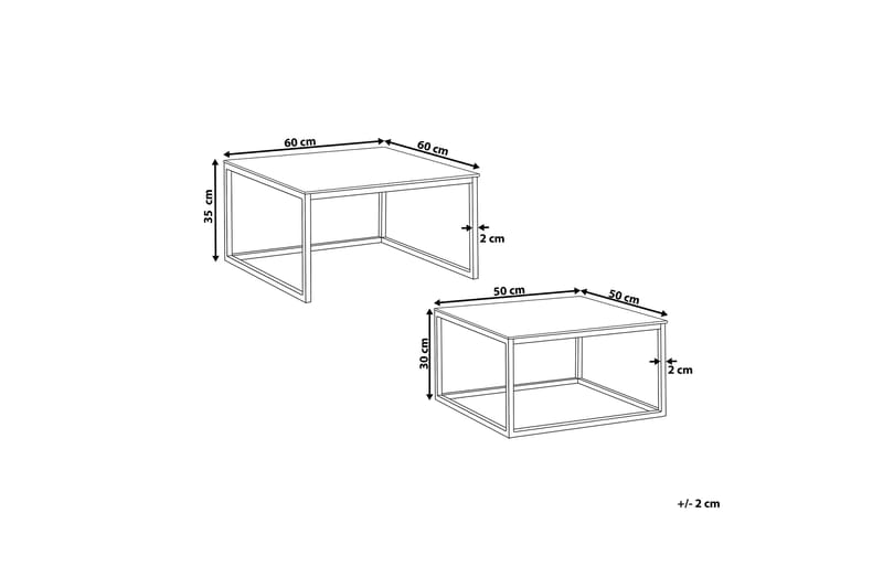 Sofabord BREA 2 -pk sølv - Møbler - Bord - Sofabord & salongbord