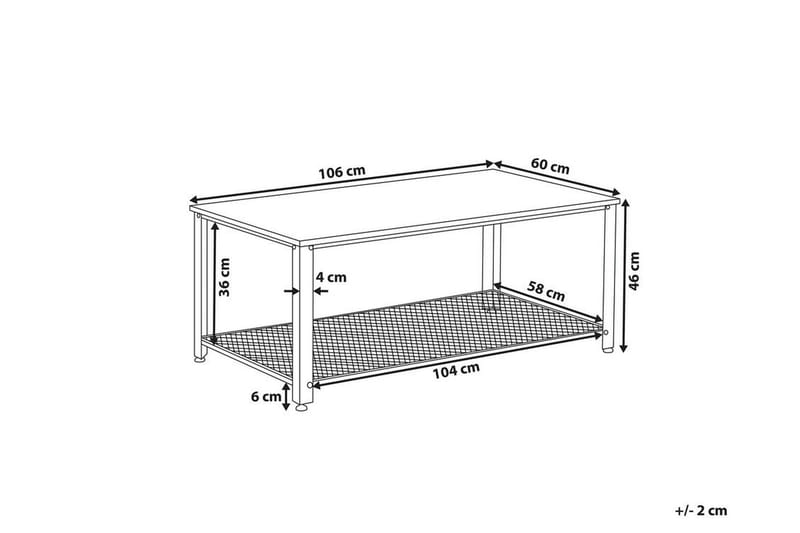 Sofabord Brexton 60 cm - Mørkebrun/Svart - Møbler - Bord - Sofabord & salongbord