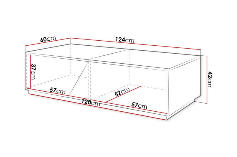 Sofabord Carbost 60 cm - Antrasitt - Møbler - Bord - Sofabord & salongbord