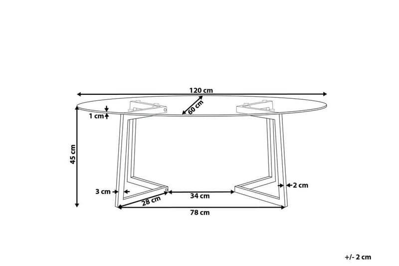 Sofabord Fresno 60 cm - Transparent - Sofabord & salongbord